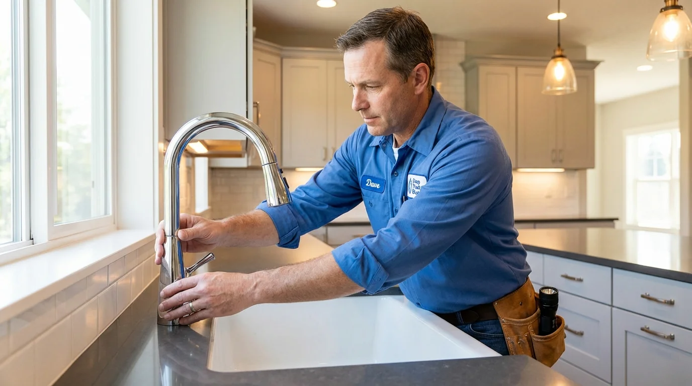 Kitchen faucet installation by Johns Plumbing LLC in Baltimore